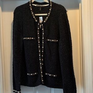 Black long sleeve sweater jacket.  Brand new with tags. White House Black Market